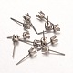 316 Stainless Steel Stud Earring Settings STAS-K098-06-4mm-P-1