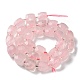 Natürlichen Rosenquarz Perlen Stränge G-B065-A01-3