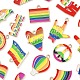 20 Stück 20 Stile Pride Regenbogenfarbene Legierungs-Emaille-Anhänger ENAM-YW0002-74-2