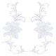 Нашивки с вышивкой nbeads цветы пиона PATC-WH0008-04C-1
