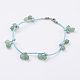 Natural Gemstone Anklets AJEW-AN00213-2