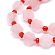 Natürlichen Rosenquarz Perlen Stränge G-O201B-42-3
