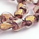 Handmade Gold Sand Lampwork Heart Beads Strands FOIL-F001-01B-1