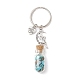 5 porte-clés pendentif bouteille de souhait en verre KEYC-JKC00717-4