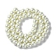 Hebras redondas de perlas de vidrio teñido ecológico HY-A002-8mm-RB011-2