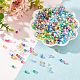 Gomakerer 720 pièces 12 couleurs perles acryliques transparentes écologiques TACR-GO0001-01-4