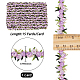 Cinta de encaje bordado de poliéster con flores de 15 yarda OCOR-WH0070-77D-2