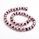 Glow in the Dark Luminous Style Handmade Silver Foil Glass Round Beads FOIL-I006-8mm-04-2