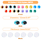 SUPERFINDINGS 36Pcs Star Two Tone Wiggle Googly Eyes 18 Style Eyes Half Round Wobbly Glass Eyes for DIY Crafts Teddy Bear Doll Making GLAA-FH0001-57-2