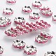 Silver Plated Flat Round Brass Acrylic Rhinestone Spacer Beads RB-J556-05S-1