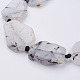 Chapelets de perles en quartz rutile noir naturel G-K206-13-3