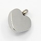 201 Stainless Steel Rhinestone Heart Charm Pendants RB-M030-05J-2