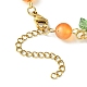 Bracelets de perles de cornaline naturelle thème automne fruits BJEW-TA00333-4