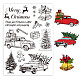 GLOBLELAND Christmas Tree Truck Clear Stamps for DIY Scrapbooking Merry Christmas Silicone Clear Stamp Seals 21x14.8cm Transparent Stamps for Cards Making Photo Album Journal Home Decoration DIY-WH0371-0039-1