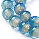 Hilos de perlas de vidrio de lámina de plata de murano FOIL-G028-01C-3