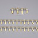 Chaînes de perles de verre faites à la main de 3.28 pied X-CHC-I029-09A-1