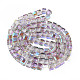 Chapelets de perles en verre transparent électrolytique EGLA-N002-28-C05-3
