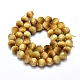 Brins de perles d'oeil de tigre d'or naturel G-D0013-59-2