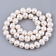 Chgcraft 2 fili di perle d'acqua dolce coltivate naturali perle di perle di forma di patata color conchiglia per la creazione di gioielli PEAR-CA0001-02-2