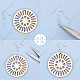 Kit per la creazione di orecchini pendenti hollow fai da te sunnyclue DIY-SC0011-31S-4
