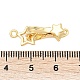 Замки из латуни с микропейвом и прозрачным фианитом KK-U059-01G-3
