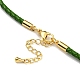 Bracelets à maillons en cordon tressé en cuir MAK-K022-01G-11-3