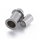 304 Stainless Steel Magnetic Clasps with Glue-in Ends STAS-D242-29P-A-2