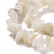 Blancos chips piedra lunar hebras de perlas naturales G-M205-68-3