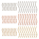 Benecreat 60 Stück 2 Größen 14 Karat vergoldete Nudelrohr-Abstandsperlen KK-BC0009-14-1