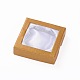 ギフト包装のための正方形のPVC厚紙サテンブレスレットバングルボックス  ミックスカラー  90x90x24mm X-CBOX-O001-01-2