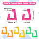 PH PandaHall 4 Pairs Acrylic Geometric Earring Fluorescent Earrings 80s Statement Earrings Fluorescent Earrings Half Hoop Dangle Earrings Trapezoid Earrings for Women Summer Cosplay Party Costume EJEW-PH0001-14-2