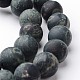 Chapelets de perles rondes en jaspe kambaba mat naturel G-J346-30-10mm-1