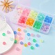 200Pcs 10 Colors Transparent & Luminous Plastic Beads KY-YW0001-50-5
