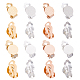 DICOSMETIC 32pcs 2 Styles 4 Colors Clip-on Earring Findings 304 Stainless Steel Flat Round Ear Clips Non Piercing Earrings Cartilage Earrings for Earring Making Crafts STAS-DC0004-79-1