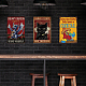 Superdant targa in metallo vintage cat poster divertente bar segni gatto nero decorazione della parete placca vintage camera da letto bagno parete in metallo decorazione di arte retro ferro targa in metallo AJEW-WH0189-153-5
