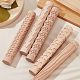 GORGECRAFT 5 Styles Wooden Handle Clay Texture Roller 6 Inch Modeling Pattern Pottery Tools Handmade Clay Slab Rollers Pins for Ceramics Pastries Cookies or DIY Projects DIY-GF0004-96-5