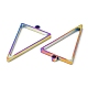 304 pendentifs triangulaires à lunette arrière ouverte en acier inoxydable STAS-Z040-10RC-2