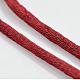 マクラメラテール中国結び作り用コードラウンドナイロン編み込みひも糸  サテンコード  暗赤色  1.5mm  約16.4ヤード（15m）/ロール NWIR-O001-B-06-2