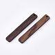 Grandes colgantes de madera de nogal sin teñir WOOD-T023-01-2