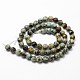 Brins de perles turquoises africaines naturelles (jaspe) G-D840-15-6mm-2