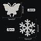 Superfindings 4pcs 2 style flocon de neige et papillon paillettes hotfix strass DIY-FH0003-49-4