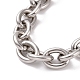 201 Stainless Steel Chunk Cable Chains Bracelet for Men Women X-BJEW-G618-04P-B01-2