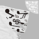 カスタムアクリル絞り染めテンプレート  塗装用品  ファンシェイプ  音符模様  20x20x0.25cm  2個/セット DIY-WH0347-057-3