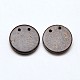 Wood Jewelry Findings Flat Round Coconut Pendants COCO-E001-09-2
