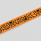 Single Face Spider Web Printed Polyester Grosgrain Ribbon X-OCOR-S029-9mm-02-1