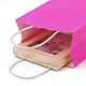 クラフト紙袋  ギフトバッグ  ショッピングバッグ  ハンドル付き  フクシア  15x8x21cm CARB-L006-A02-4