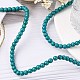 1 Strand Dyed Dark Cyan Round Synthetic Turquoise Beads Strands X-TURQ-G106-4mm-02E-3