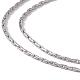 201 Halskette aus Edelstahl mit Boston-Gliederkette für Männer und Frauen NJEW-P268-A31-1X5-2