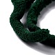 柔らかいかぎ針編みの糸  スカーフ用の太い編み糸  バッグ  クッション作り  濃い緑  7~8mm  65.62ヤード（60m）/ロール OCOR-G009-03S-3
