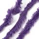 ポリエステルとナイロンの糸  模造ファーミンクウール  DIY編み物用ソフトコートスカーフ  インディゴ  4.5mm YCOR-C001-01B-4